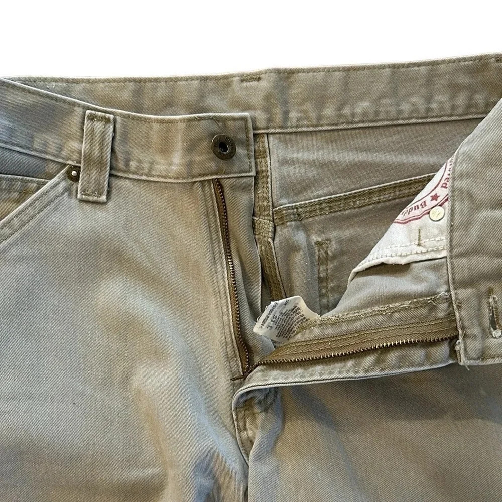 Vintage Lee Dungarees Men’s Khaki Cargo Shorts Size 31 Summer Dad Shorts Casual - Picture 3 of 4